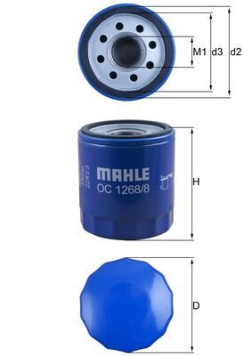 Filtr oleju do Opla, OC 1268/8, KNECHT w ofercie sklepu e-autoparts.pl 